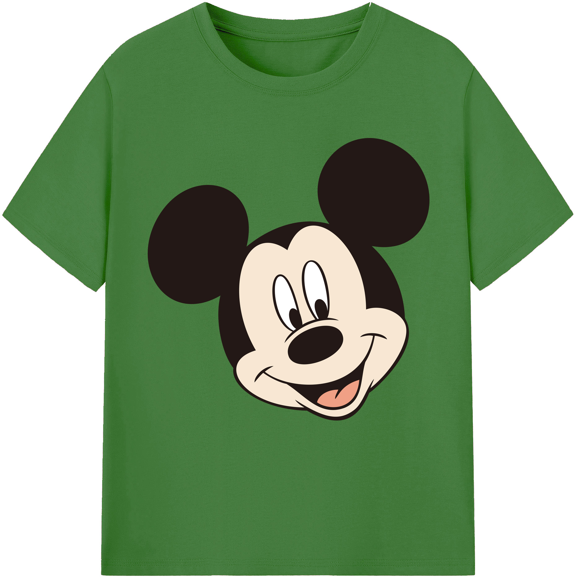 （画像用） ミッキーマウス Mickey Mouse レディースカジュアルプリントTシャツ（綿100％）